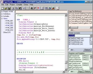 Eigerstudio: integrierte Entwicklungsumgebung für eigerScript
